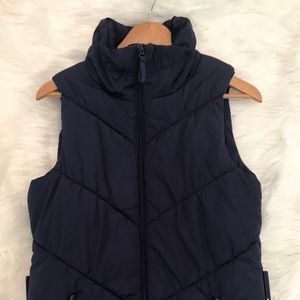 Zara Basic Navy Blue Large Warm Vest